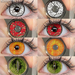 YICKYUE  -  Cosplay Anime Eyes Lenses for Eyes Makeup Ccrazy Halloween Beauty Contact Lenses Eye Cosmetic Color Lens Eyes