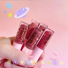 Yickyue Mirror Lip Glaze Water Light Bubble Lip Oil Transparent Glass Non-stick Cup Lip Gloss Moisturizing Waterproof Make Up Cosmetic
