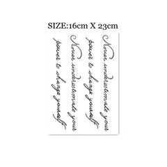 Sexy Alphabet English Long Line Waterproof Fake Tattoo Stickers For Women Back Water Transfer Temporary Tattos Party Decal