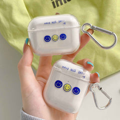 Small smiley soft silicone lovely cartoon earphone accessories case for apple airpod 1 2 pro 3 wireless bluetooth charging box