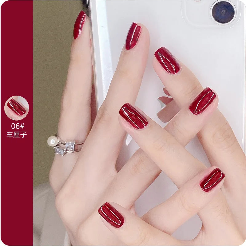 YICKYUE  -  Nail Polish No Bake Fast Drying Healthy No Odor Popular Long Lasting Environmental Protection   Watercolor Nail Polish