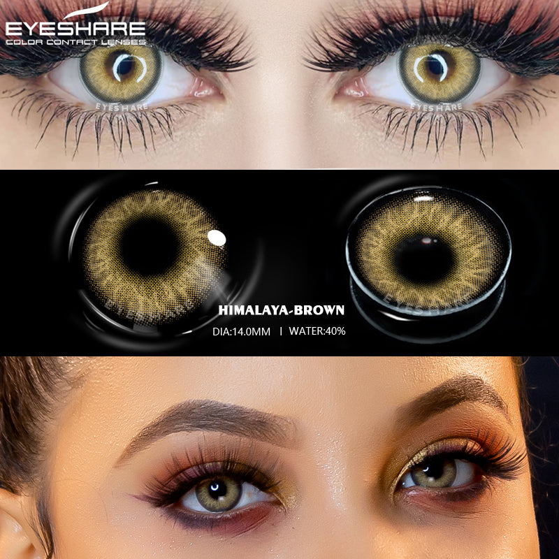 YICKYUE  -  Color Contact Lenses for Eyes BALI Series Natural Color Contacted Lens Annual Contact Lenses Beautiful Pupil Eye Makeup