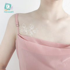 Waterproof Temporary Tattoo Face Neck Water Transfer White Henna Tattoo Fake Moon Star Lace Tattoo Design Sticker Decal