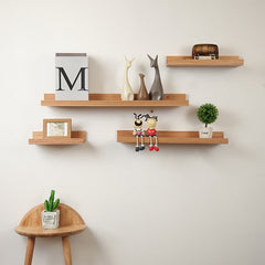 Nodic Solid Wood TV Backgroud Wall Decorative Rack Wood Storage Shelves for Bookshelf Pot Holder Artwork Crafts Display Rack