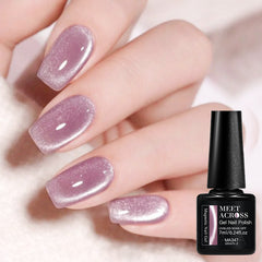YICKYUE  -  7ml Sparkly Cat Magnetic Nail Gel Polish Semi Permanent UV LED Paintning Gel For Nails Salon UV/LED Need Varnishes
