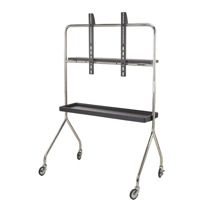 YICKYUE  -  Mobile TV Stand Rolling TV Cart Floor Stand with Mount Corner TV Stand with Wooden Storage Shelves for Livining Room Shelf