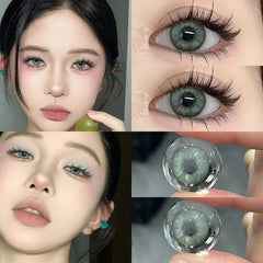 YICKYUE  -  1 Pair Korean Color Contact Lenses for Eyes High Quality Soft Lenses Green Lenses Blue Pupils Natural New Free Shipping