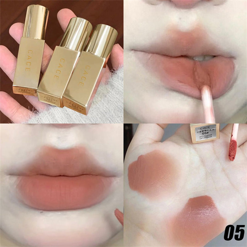 YICKYUE  -  New Luxury Matte Liquid Lipstick Waterproof Long Lasting Velvet Sexy Red Lip Gloss Lint Tube Makeup Cosmetic Lipsticks Lipgloss
