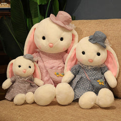1pc 35/55/75cm Lovely Dressed Rabbit Plush Toys Kawaii Dolls Stuffed Soft Animal Rabbit Dolls for Baby Girls Birthday Gifts