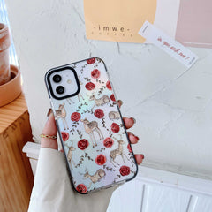Ballet girl and rose deer cute phone case clear silicone cover For iphone xr xs max x 11 pro max 12 mini high quality capa shell