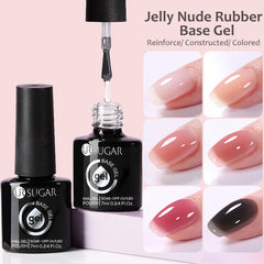 YICKYUE   -  7ml Dark Nude Rubber Base Gel Nail Polish Semi Permanent UV Gel LED Nail Art Varnish for Nails Manicure DIY Design