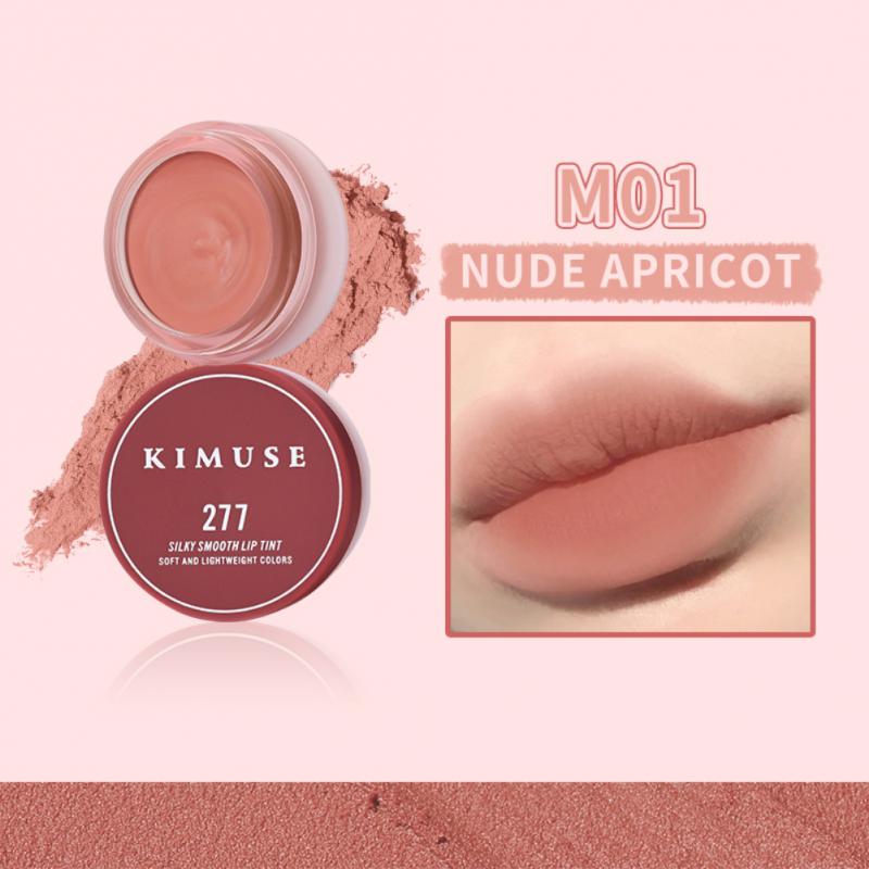 Yickyue 3in1 Lip Mud Lip and Cheek Eyeshadow Dual Use Matte Light Velvet Lipstick Makeup Lip Cosmetic