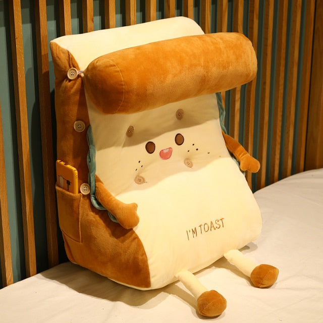 Lovely Plush Creative Toast Bread Increase Triangle Pillow Soft Nice Rest Cushion For Baby Girlfriend Valentine's Day Gifts