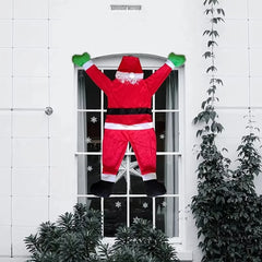 YICKYUE  -  1.7M Santa Claus Plush Suit Climbing Window Balcony Roof Chimney Hanging, 2024 Merry Christmas Gift Holiday Decoration Hanging