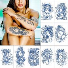 Waterproof Lasting 15 Days Arm Tattoo Stickers Flash Fake Body Tattoos for Women