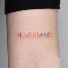 Waterproof Temporary Tattoo Stickers Rainbow English Alphabet Tattoo Flash Tattoo Arm Female Male