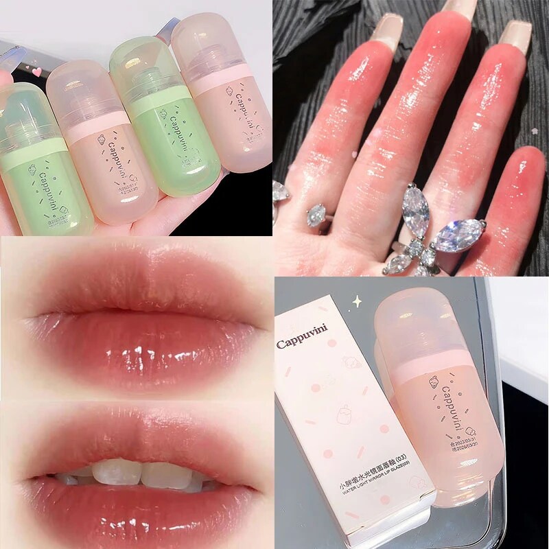 Yickyue Chubby Mirror Lip Glaze Glossy Glass Lip Gloss Parity Students Toot Lip Lipstick Moisturizing Dry Lip Makeup Korean Cosmetics