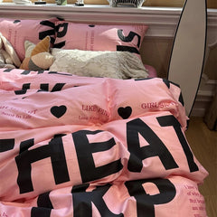 Yickyue Design Winter Bed Set Cotton Kids Pink Microfiber Protector Duvet Cover Aesthetic Girls Eu Korean Conjuntos Bedding New