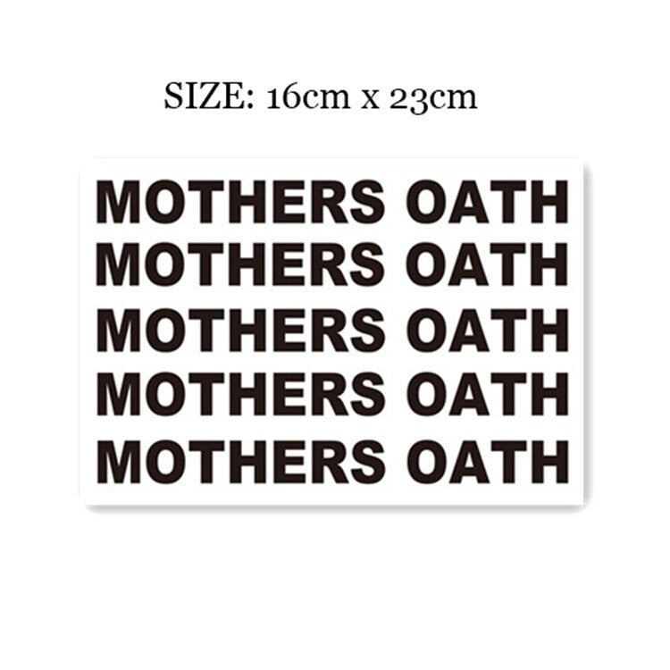 Waterproof Temporary Tattoo Sticker Hand Drawn Black Letter Design Body Art Fake Tattoo Flash Tattoo Arm Female Male