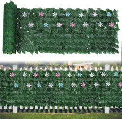 YICKYUE  Artificial Ivy Flower Privacy Fence Screen, Green Background Wall Indoor and Outdoor Garden Fence Decoration