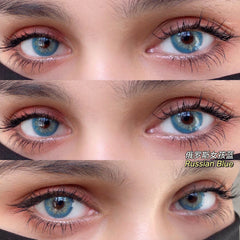 YICKYUE  -  2pcs(1Pair) Tricolor Series Contact Lenses Eye Blue Eyes Contact Lenses Color Natural Looking Contact Lens for Eyes
