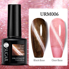 UR SUGAR Luminous 3D Cat Magnetic Gel Nail Polish UV LED Soak Off Fluorescent Varnish Long Lasting Glow In Dark Gel Polish