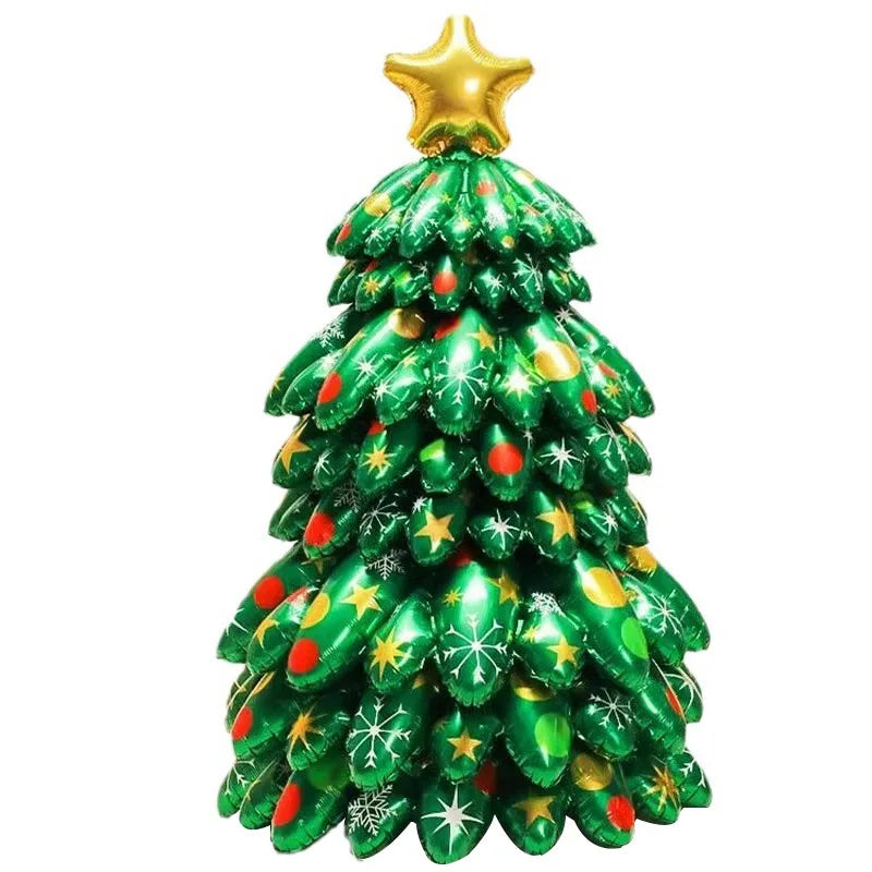 YICKYUE  -  Inflatable Christmas Balloons, Party DIY Decor Santa Claus Snowman Elk Balloon Xmas Tree Merry Christmas Mall Decoration Navidad