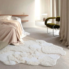 YICKYUE  -  Soft Premium Cream Carpet For Bedroom Irregular Home Decoration Rugs Living Room Nordic Design Sofa Coffee Table Floor Mat Study
