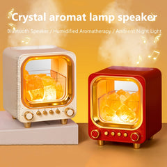 YICKYUE  -  New 3 In1 Red White Black Crystal Aromatherapy Lamp Speakers Wireless Bluetooth Ultrasonic Humidifiers Aroma Diffuser for Home
