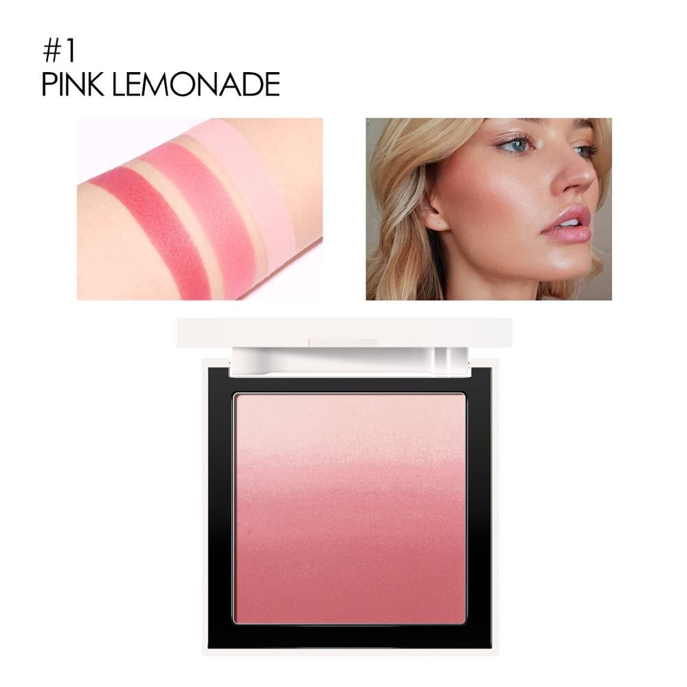 FOCALLURE Face Blush Palette Natural Pink Cheek Waterproof Long Lasting Silky Orange Powder Professional Maquiagem