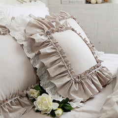 Luxury European Ruffle lace cushion cover wrinkle pillow cover cake layer princess christmas pillow cover throw pillow covers