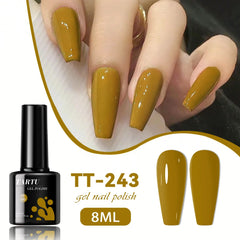 YICKYUE  -  8ml Gel Nail Polish Purple Red Gray Burgundy Nails Art Soak Off UV/LED Manicure Beautylux Vernis Semi Permanent Esmalte