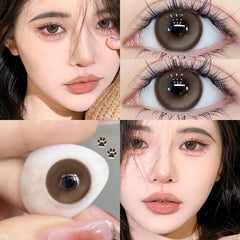 YICKYUE  -  1 Pair Myopia Color Contact Lenses for Eyes Black Lenses with Diopters Large Diameter Nature Soft Lenses Free Shipping