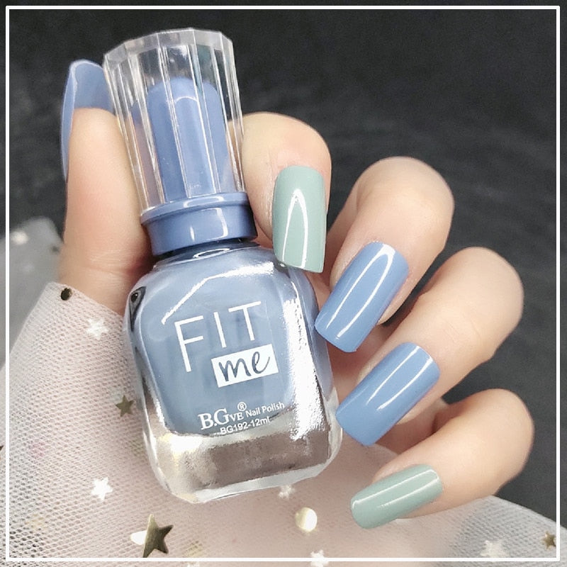 New product nail polish free baking quick-drying white nude color non-tearable set 36 color transparent nail polish beauty