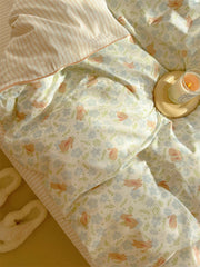 YICKYUE  -  Warm Pastoral Style Pure Cotton Four Piece Set
