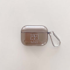 Rabbit and bear soft silicone couple earphone case for apple airpod 2/1 cover for air pods pro 3 couple shell charging box