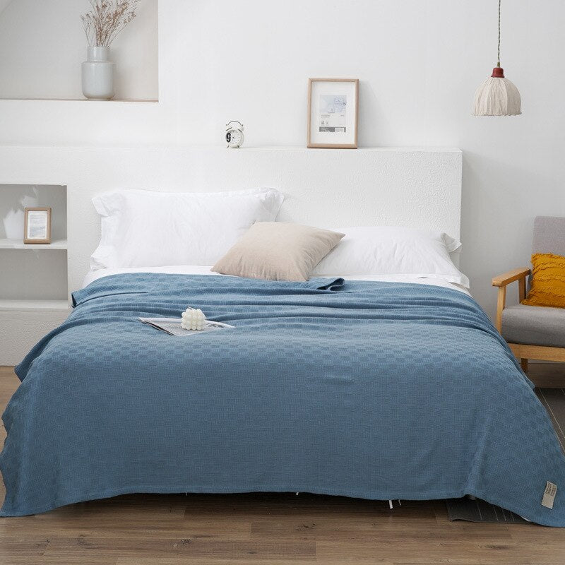 Air Conditioning Blanket Bedspread Cotton Gauze Soft Muslin Throw Triangle Blanket Summer Single Double Sofa Bed