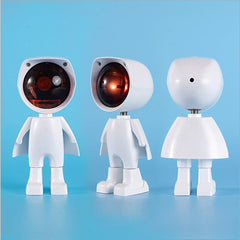 Sunset Lamp LED Robot Projection Lamp Rainbow Night Light USB Rechargeable Romantic Atmosphere Projector Luz led for Decoration
