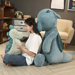 60/90cm Soft Lovely Dinosaur Plush Doll Cartoon Stuffed Animal Dino Toy for Kids Baby Hug Doll Sleep Pillow Kawaii Birthday Gift