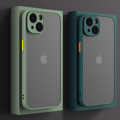 Luxury Matte Armor Shockproof Clear Case For iPhone 13 12 11 Pro Max Mini X Xs XR 7 8 Plus SE 2 2022  Silicone Bumper Hard Cover