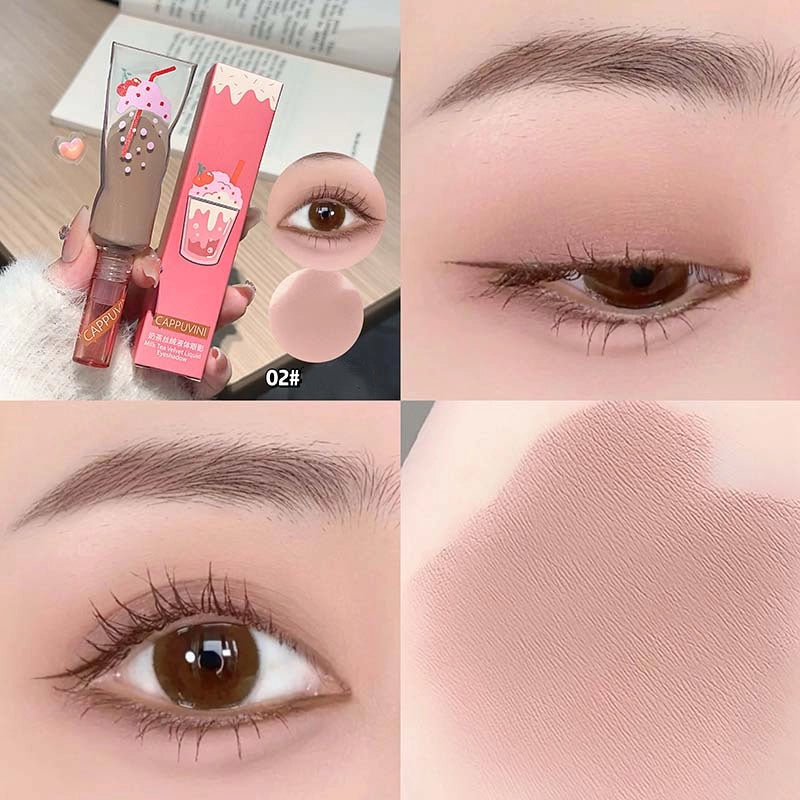 YICKYUE  -  Matte Liquid Eye Shadow Contour Blush Pigment Nude Brown Khaki Natural Cheek Coffee Eyeshadow Cream Long Lasting Eyes Makeup