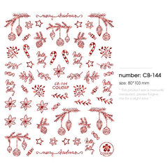 1 pieces stickers for christmas nails decals snowflakes envelopes christmas snowman decorations for winter nails manicure tools