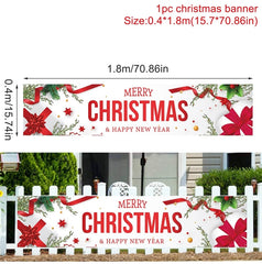 Yickyue Merry Christmas Santa Claus Banner Outdoor Hanging Flag Christmas Decoration For Home Xmas Navidad Noel Gifts New Year 2023