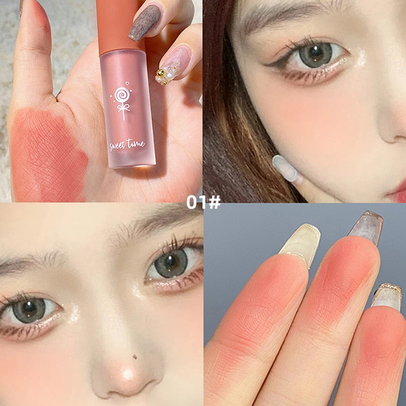 Yickyue 1PC Liquid Blush Mud Velvet Matte Natural Lasting Makeup Red Facial Pigment Natural Cheek Contour Blush Face Beauty Cosmetics