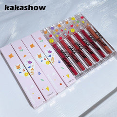 Kakashow Water Mirror Lip Glaze Quickly Forms A Film Glazed Lip Gloss Easy To Color Natural Nude Makeup Long-lasting Lip Makeup