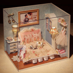 CUTE ROOM 3D Doll House Miniature Model Wooden Kits DIY Miniaturas Dollhouse with Furnitures Wooden Toys for Children Gifts