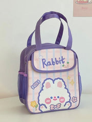 Kawaii Bear Portable Lunch Bags Cute Thermal Insulated Lunch Box Tote Cooler Handbag Bento Pouch Office School Food Storage Bags