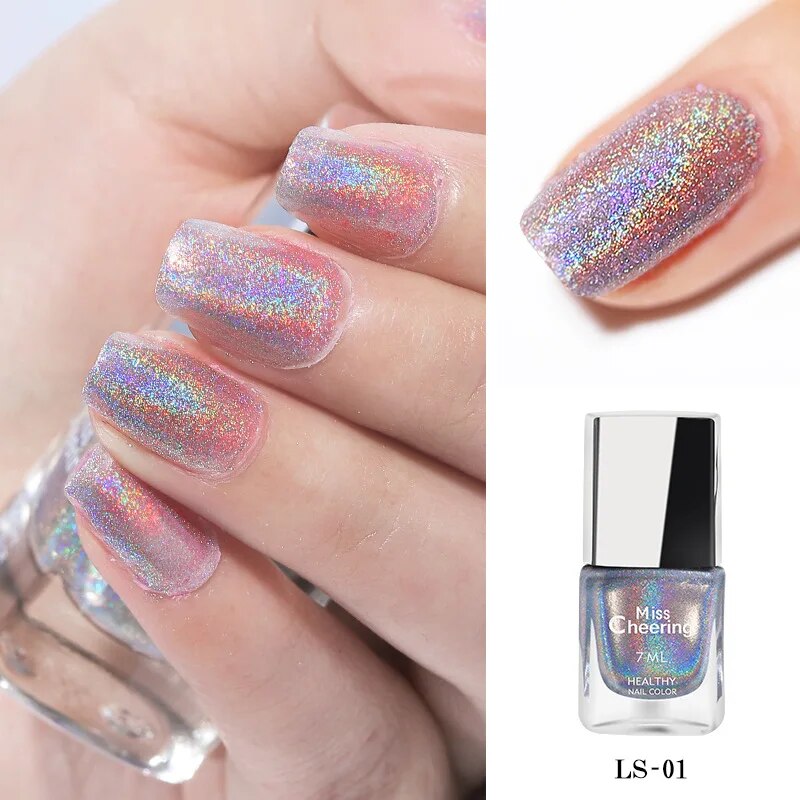 YICKYUE -  Miss Cheering New 8 Color Diamond Laser Glitter Nail Polish Colorful Magic Laser Nail Polish 7ml Factory Wholesale Cosmetics Hot