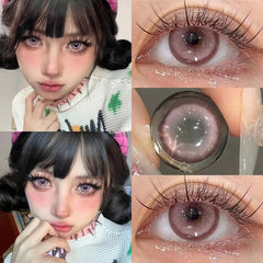 YICKYUE  -  Color contact lenses with grade 14.5MM Blue pink 1 year use contacts for women students cosplay  cosmetics contact lenses WT:40%