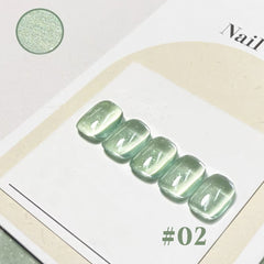 YICKYUE  -  1/6PCS Gel Polish - 2025 Iridescent Cat Eye Series, Glass Pearl Shimmer for Tropical Vacation Nails (Nail Supplies)